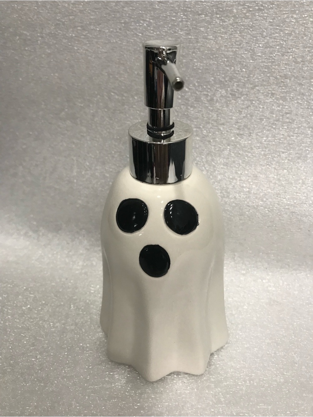 Ceramic Ghost Soap Dispenser - White & Black